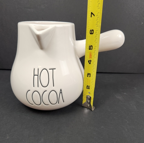 Rae Dunn HOT COCOA Pot LL Black Font White Ceramic Chocolate Bar RARE - Picture 8 of 10